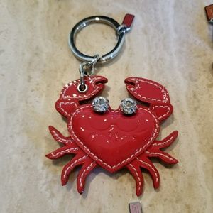 Coach Crab Key Fob Ring Bag Charm - NEW